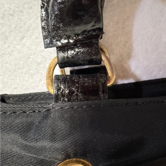 Authentic Prada Black Nylon Drawstring Bucket Hand bag Leather base - Picture 9 of 16